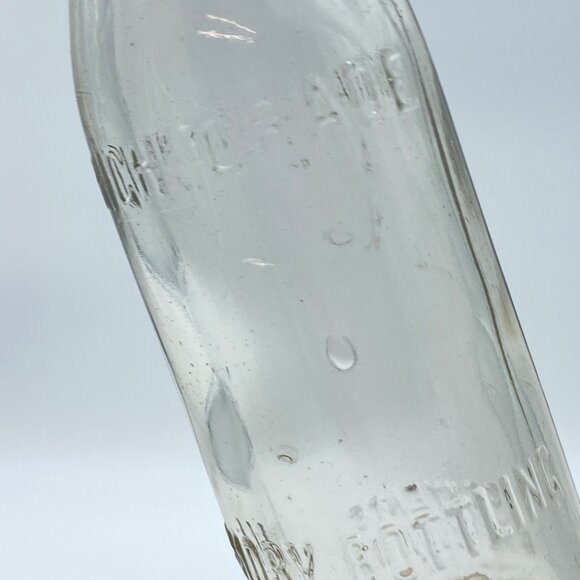 Vintage Embossed Clear Glass Bottle Armory Bottling Works Soda Water Star 6.5 Oz - Picture 13 of 16